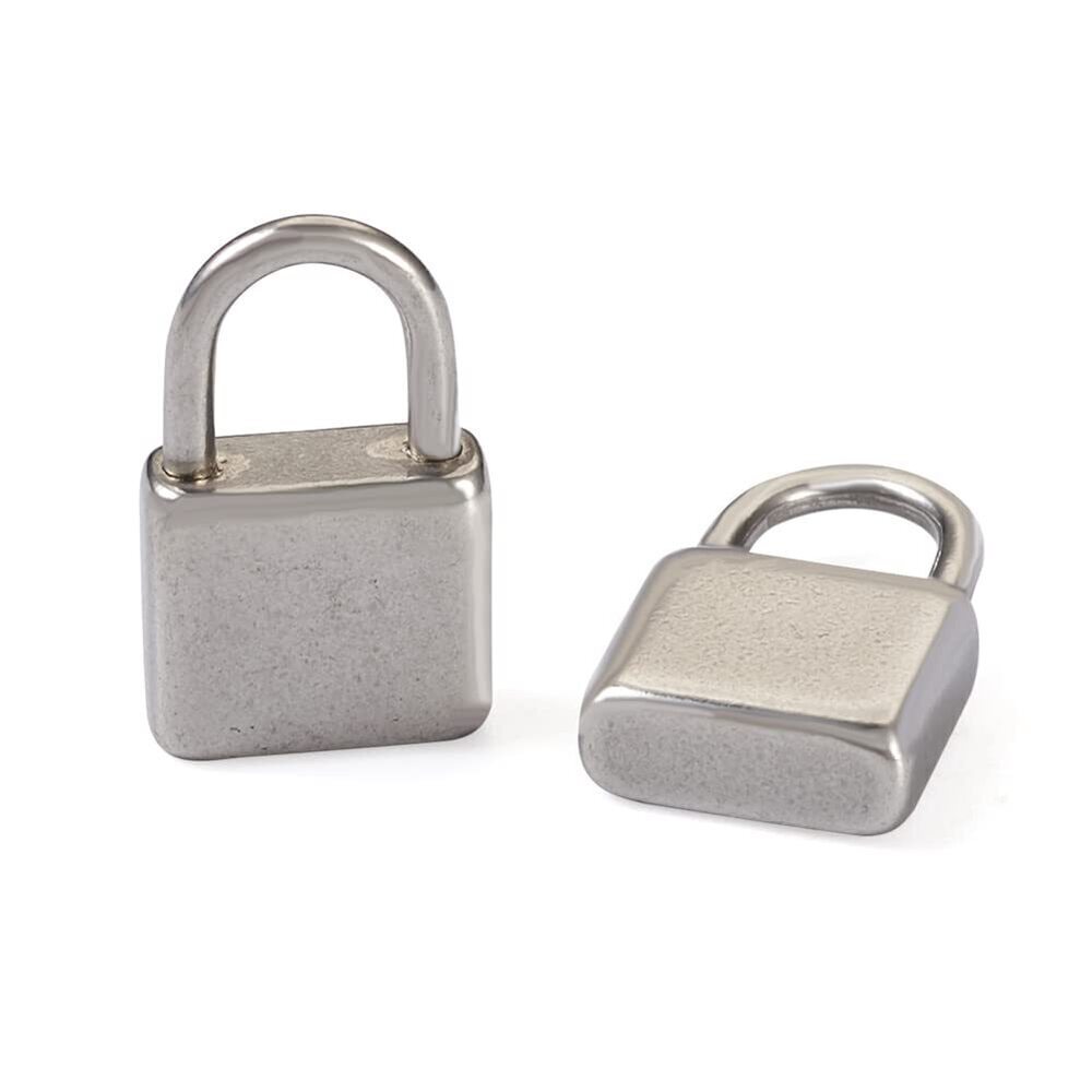 6912 20pcs Stainless Steel Lock Charms Pendant 17.5x10mm Metal Padlock